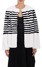 Load image into Gallery viewer, Marilena Striped Mink Fur Jacket
