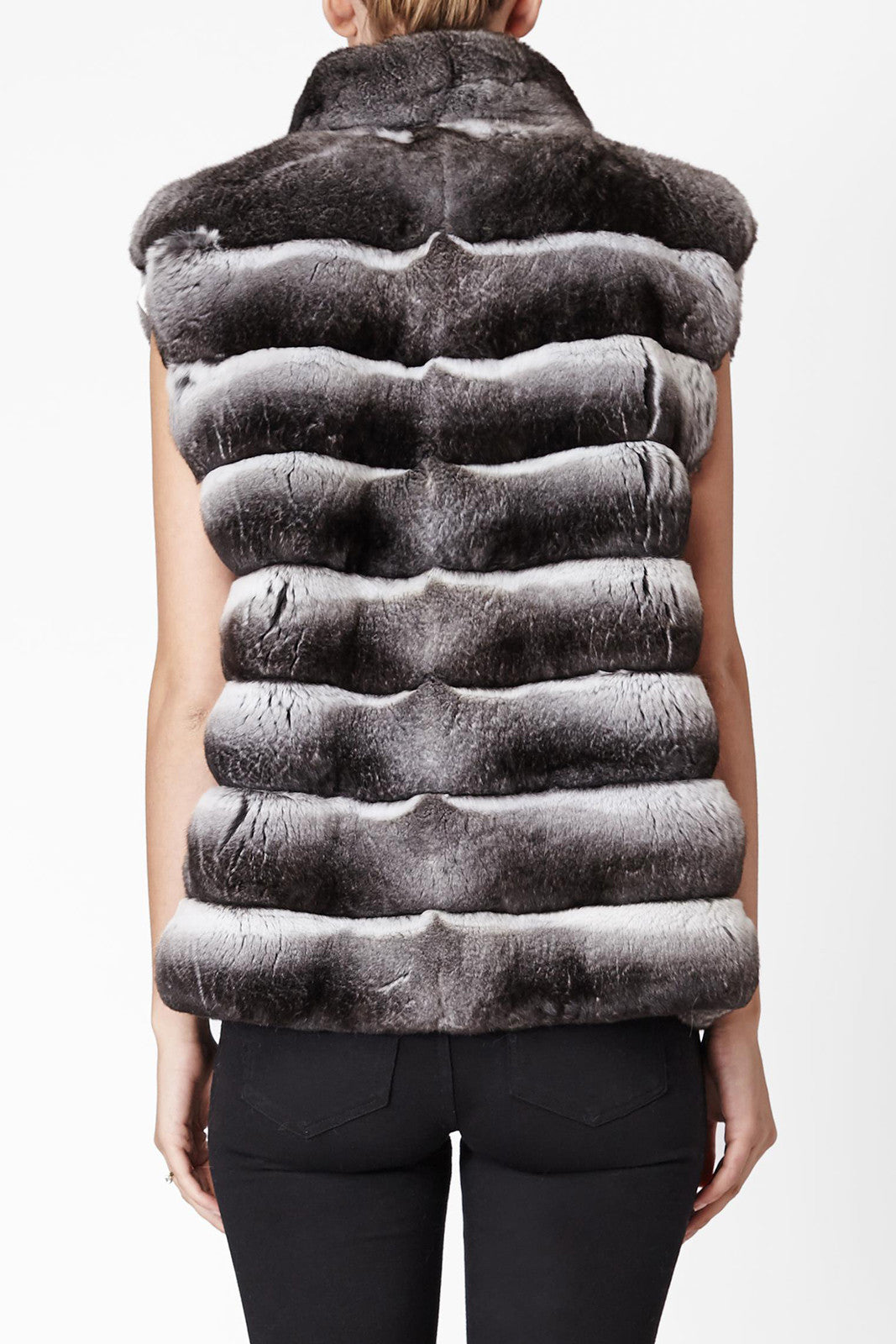 Alice womens chinchilla vest Natural Chinchilla 8