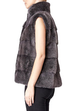 Load image into Gallery viewer, alice womens mink vest 60cm Anthracite 3
