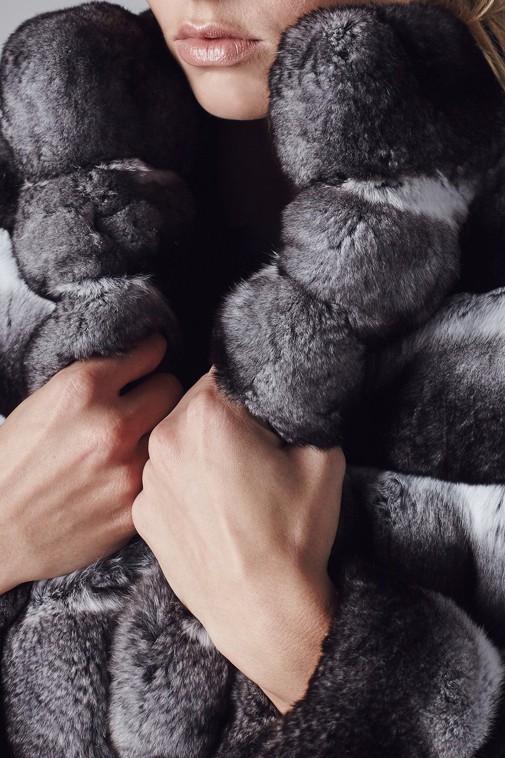 annie womens chinchilla fur jacket Natural Chinchilla 8