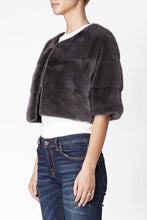 Load image into Gallery viewer, Sarah Mini Mink Fur Jacket Anthracite
