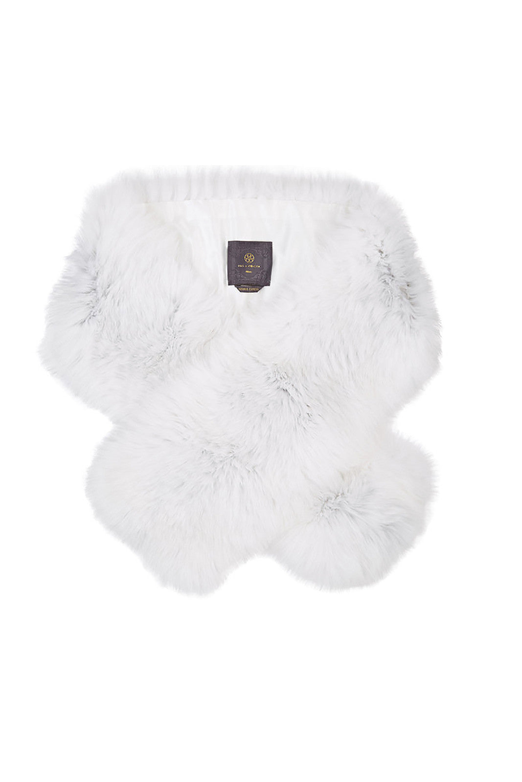 arabella womens fox fur scarf  Bianco Fox