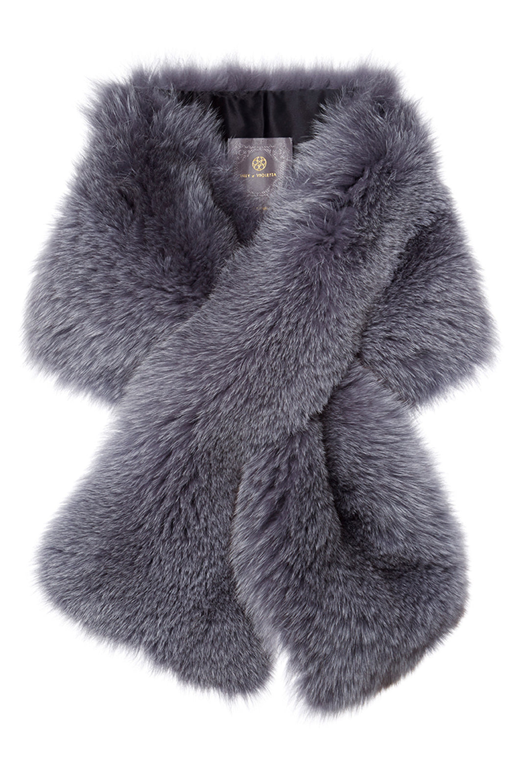arabella womens fox fur scarf  Pearl Grey Fox