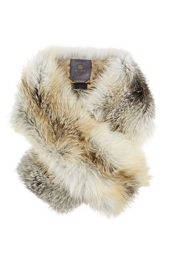 arabella womens silver fox fur scarf  Golden Icelandic Fox