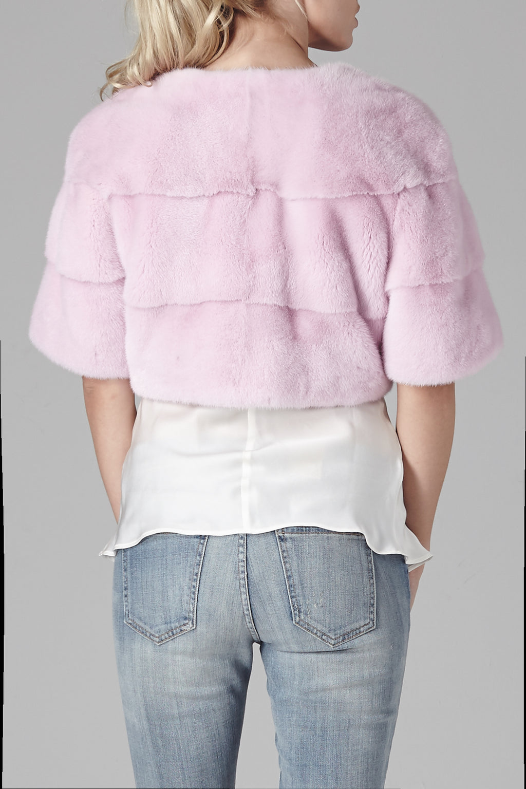 Sarah Mini Mink Fur Jacket Geranio