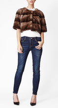 Load image into Gallery viewer, Sarah Mini Mink Fur Jacket Bosco
