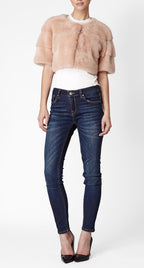 Sarah Mini Real Mink bolero jacket