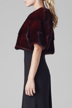 Load image into Gallery viewer, Sarah Mini Mink Fur Jacket Claret
