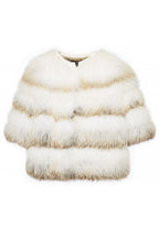 foxy womens fox fur jacket Golden Icelandic Fox