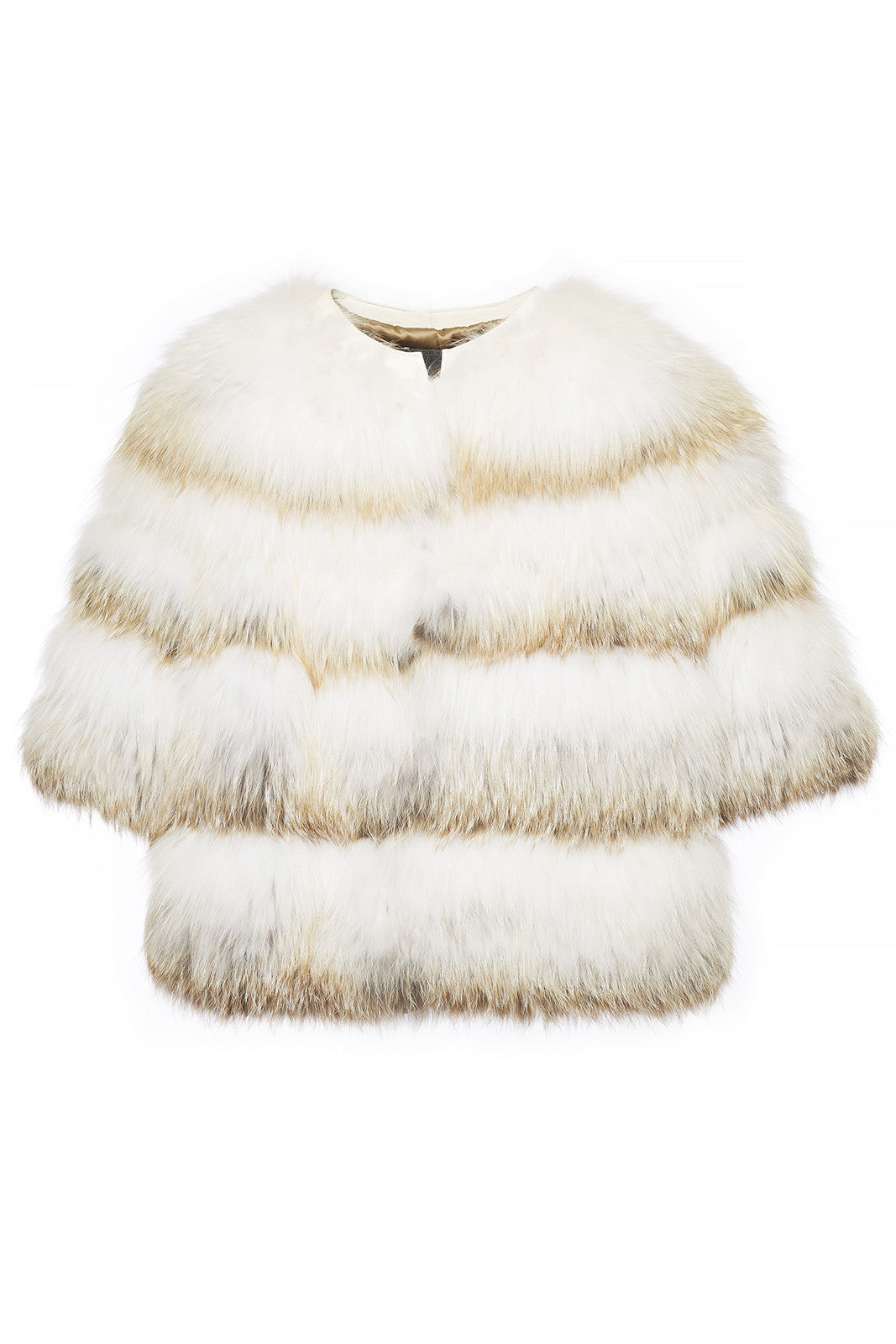 foxy womens fox fur jacket Golden Icelandic Fox