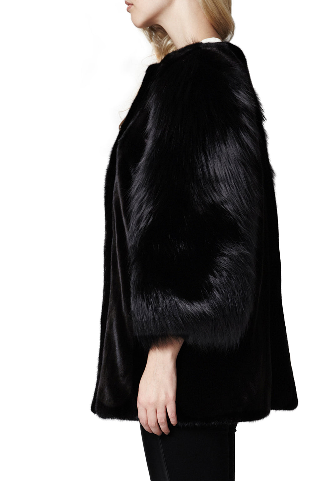 gaga womens mink fox fur jacket Nero Fox 6