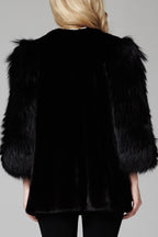 gaga womens mink fox fur jacket Nero Fox 7