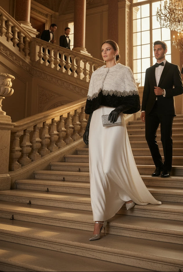 jackie womens astrakhan jacket Bianco & Nero Astrakhan from lilly e violetta 