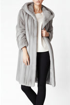 Katie Hoody Mink Fur Coat