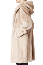 Load image into Gallery viewer, katie hoody womens mink hooded coat Sabbia 3
