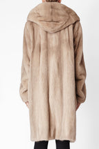 katie hoody womens mink hooded coat Sabbia 4