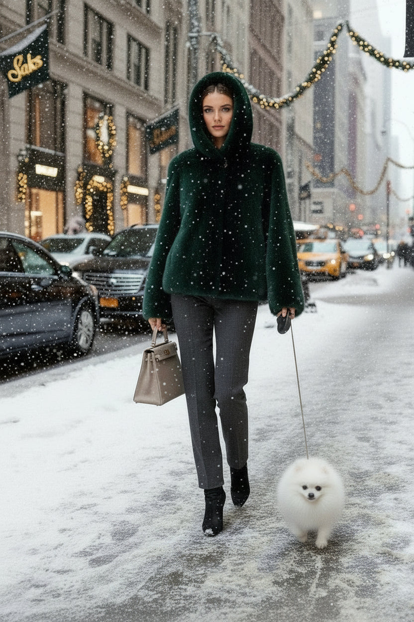 katie womens mink hoodie Pebble Lilly e Violetta 