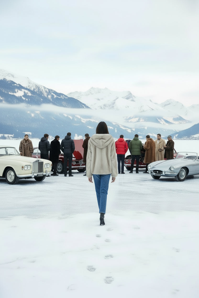 katie womens mink hoodie Pebble lilly e violetta