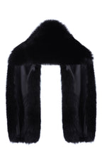 Arabella Blue Fox Fur Scarf Black