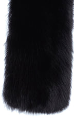 Arabella Blue Fox Fur Scarf Black