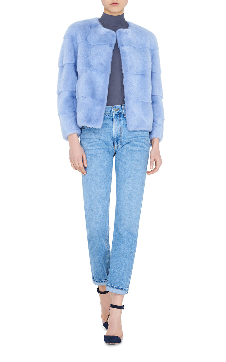 Sarah Mink Fur Jacket Cielo