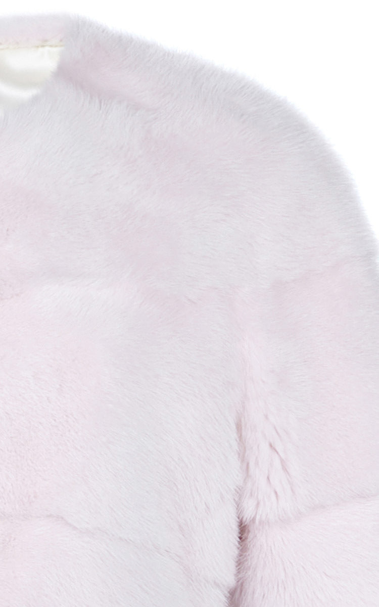 Sarah Mini Mink Fur Jacket Acqua Di Rose