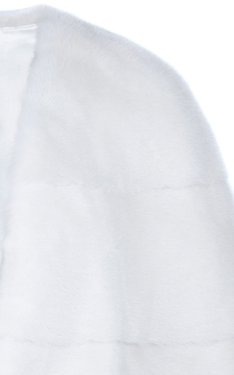 Michaela Fox Fur Cape with Seams