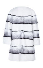 Load image into Gallery viewer, Sarah Long (100cm) Striped Mink Fur Coat
