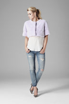 Sarah Mini Mink Fur Jacket Lavender
