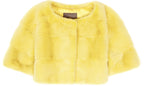 Sarah Mini Mink Fur Jacket Limone