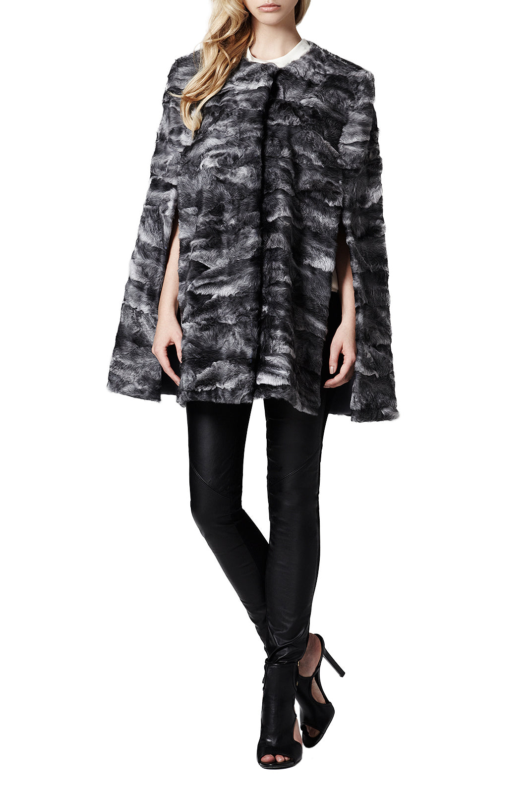 maria womens astrakhan cape Grey Astrakhan 2