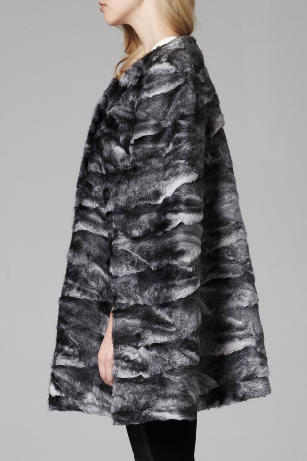 maria womens astrakhan cape Grey Astrakhan 3