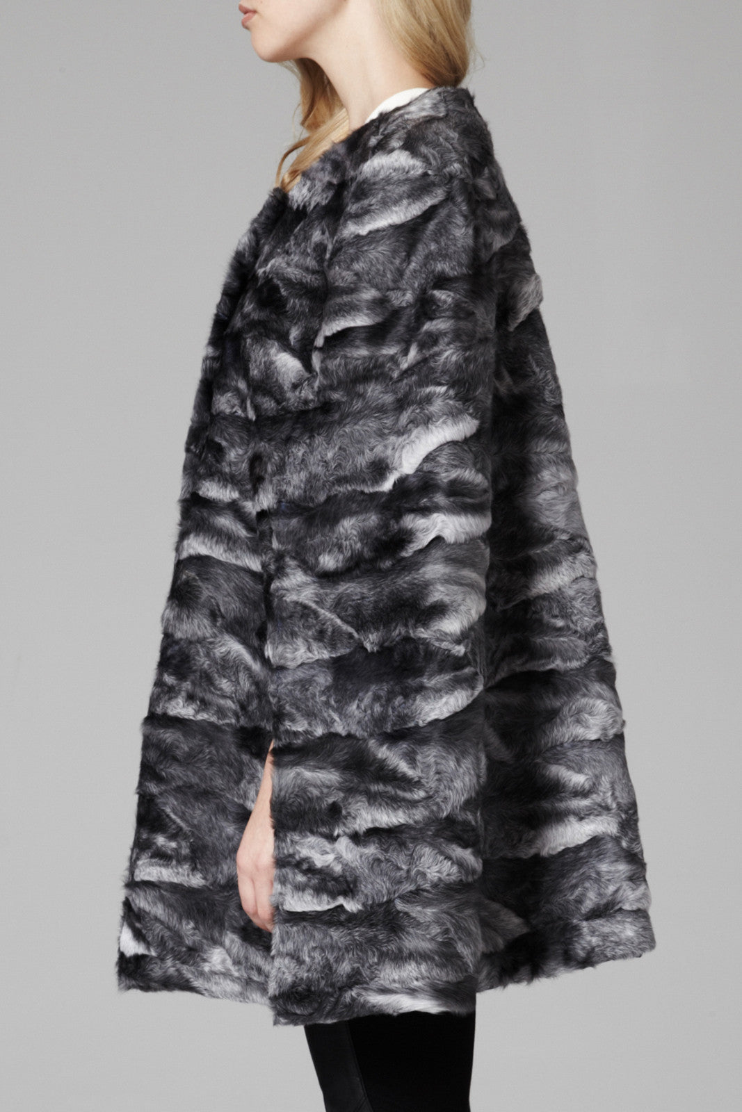 maria womens astrakhan cape Grey Astrakhan 3