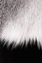 maria womens long fox fur jacket White & Black Striped Fox 9