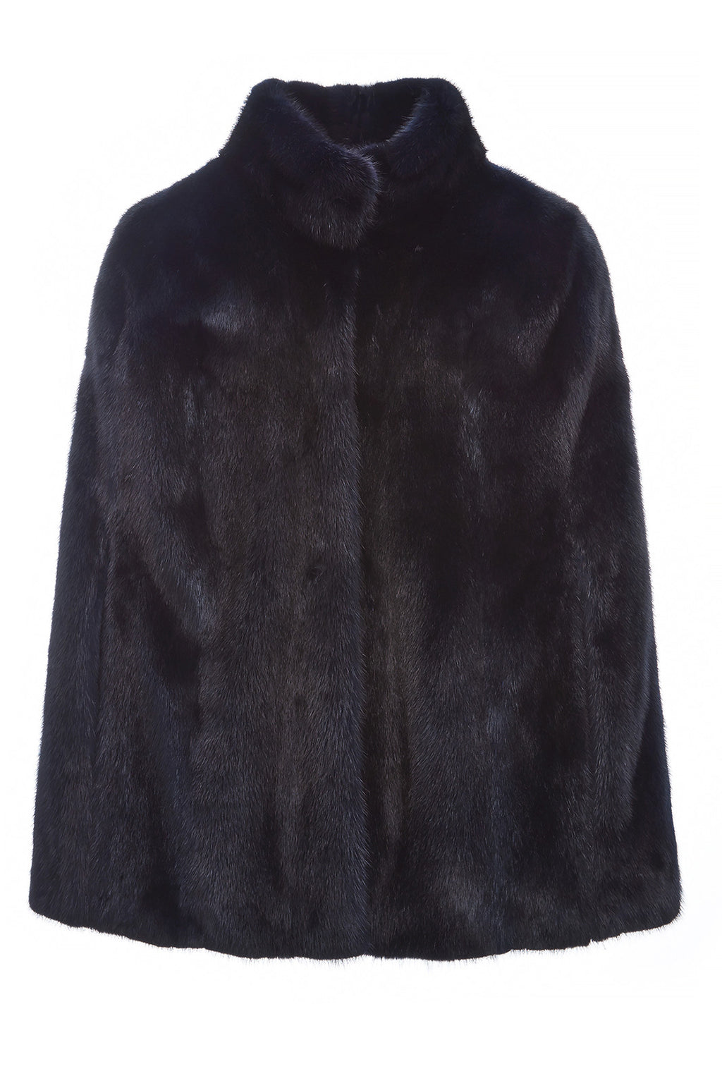 maria womens mink cape with collar Blu 5