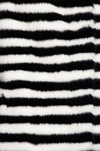 Load image into Gallery viewer, marilena womens mink coat Bianco &amp; Nero Stripes 4
