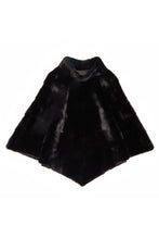 Load image into Gallery viewer, mink poncho Nero 5
