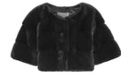 Sarah Mini Mink Fur Jacket Black Nero