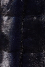 noah womens mink jacket with collar Blu 6