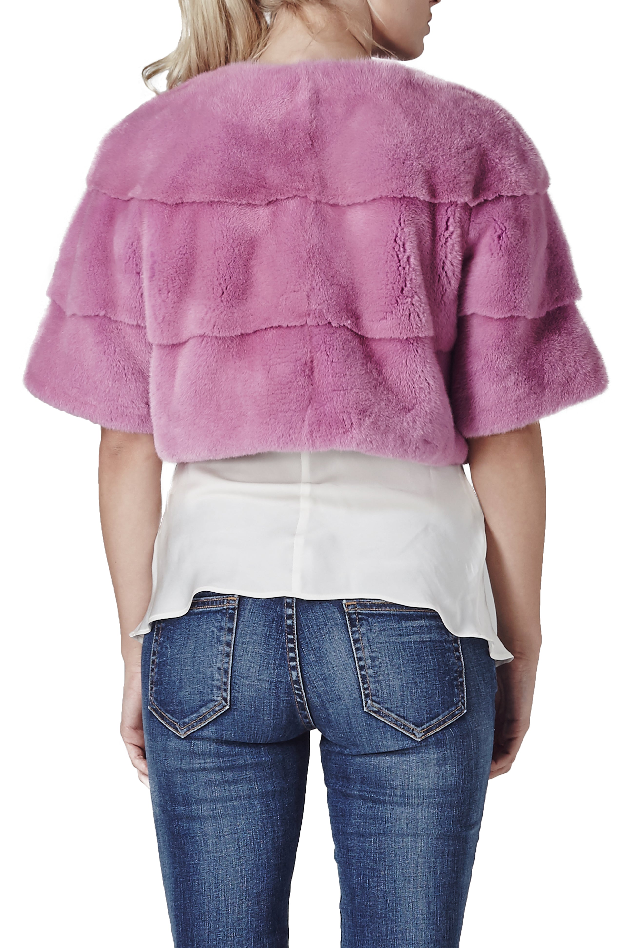 Sarah Mini Mink Fur Jacket Orchidea