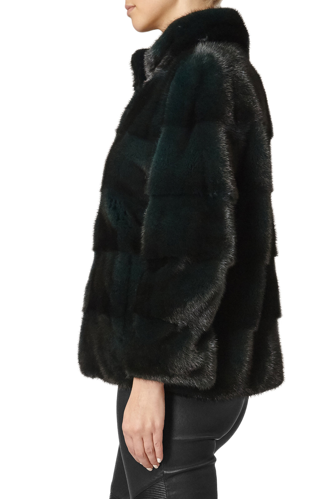 rosie womens mink jacket with collar Foresta 3