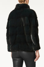 Load image into Gallery viewer, rosie womens mink jacket with collar Foresta 4
