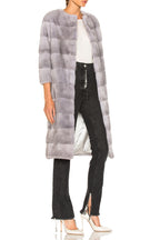 sarah womens long 100cm mink coat Sapphire 3
