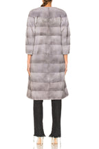 sarah womens long 100cm mink coat Sapphire 4