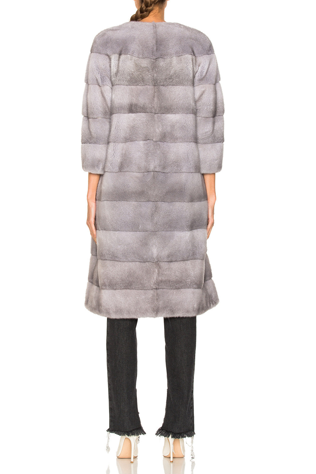 ♡モグラ♡epine parisienne fur coat ivory parisienne ribbon 2way fur coat | épine
