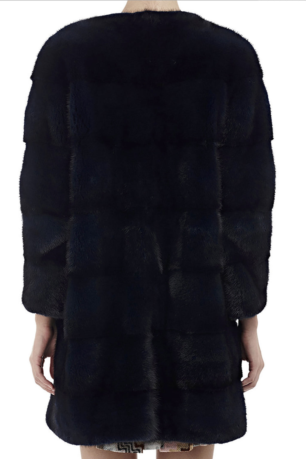 sarah womens long 80cm mink coat Nero 4