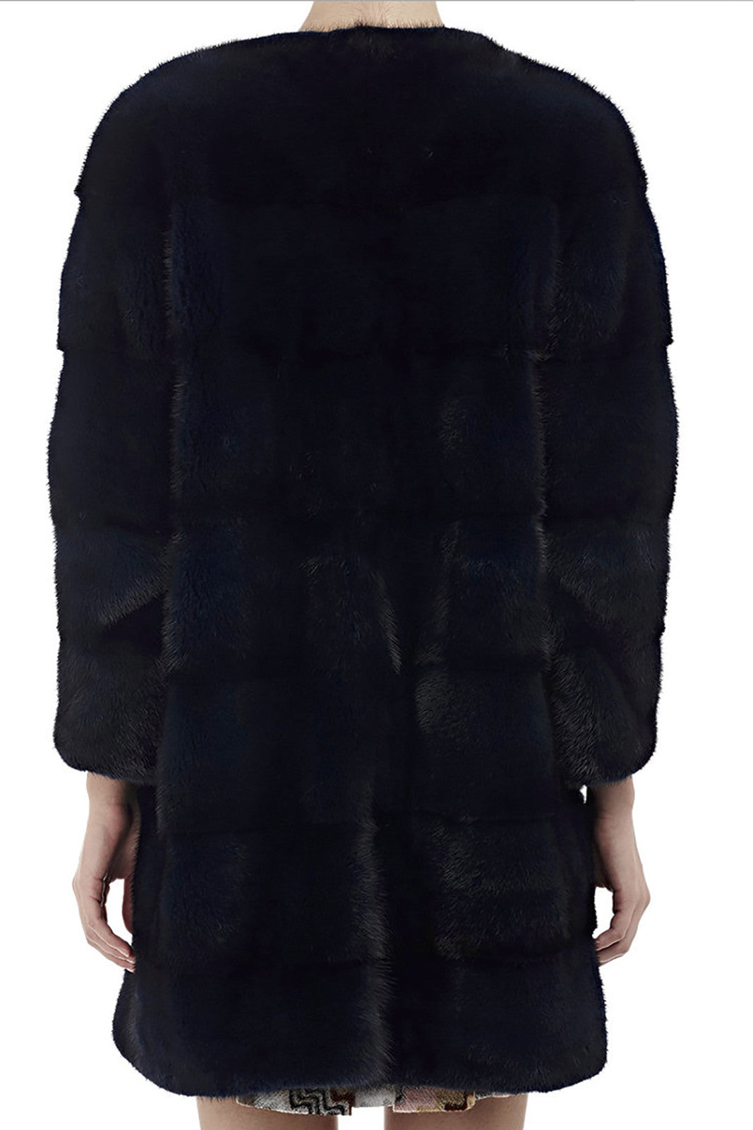 sarah womens long 80cm mink coat Nero 4