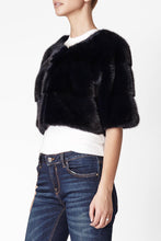 Load image into Gallery viewer, Sarah Mini Mink Fur Jacket Blu
