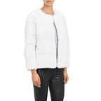 sarah womens mink jacket Bianco 2