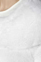 sarah womens mink jacket Bianco 4